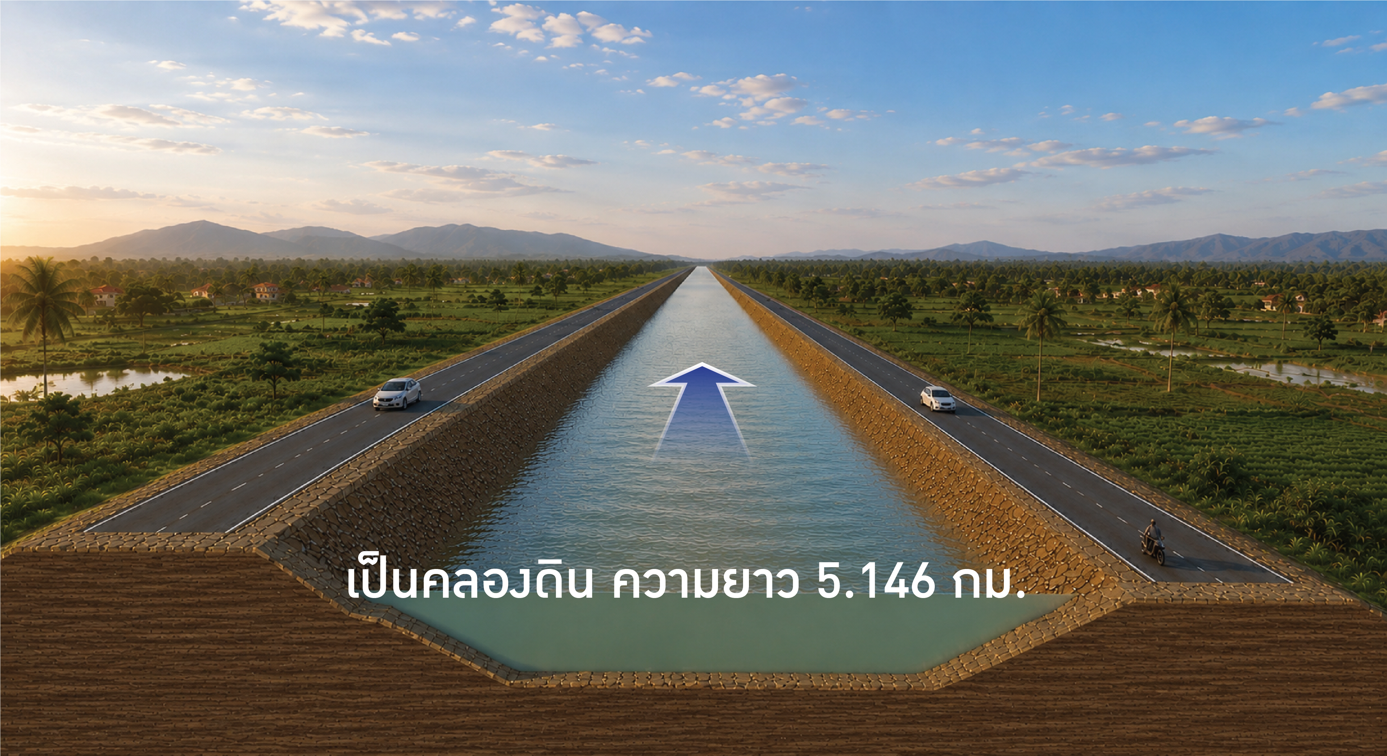 คลองผันน้ำแควหนุมานแบบคลองดิน